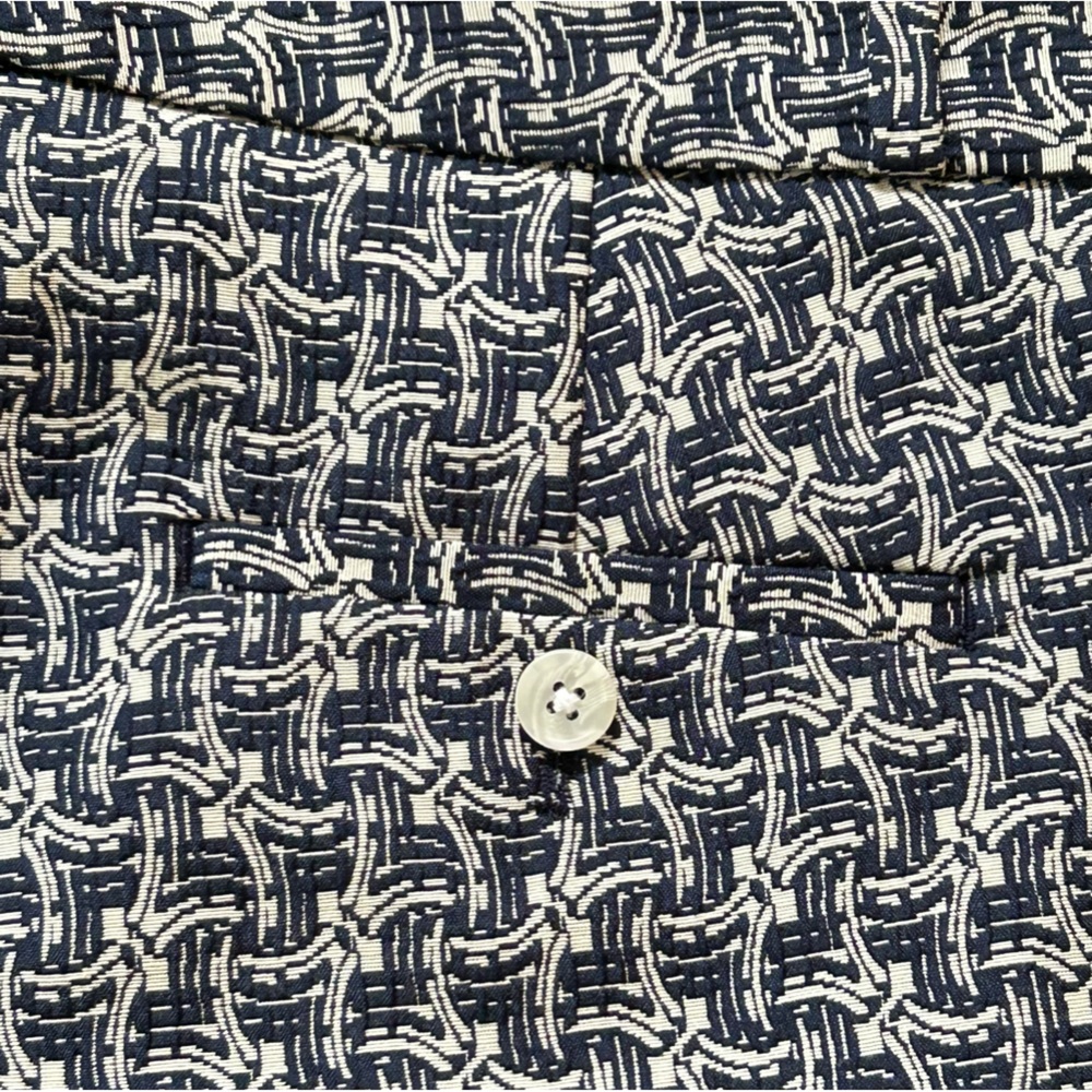 NWT Banana Republic Factory Avery Blue and White Ankle-Length Pants - Picture 7 of 9